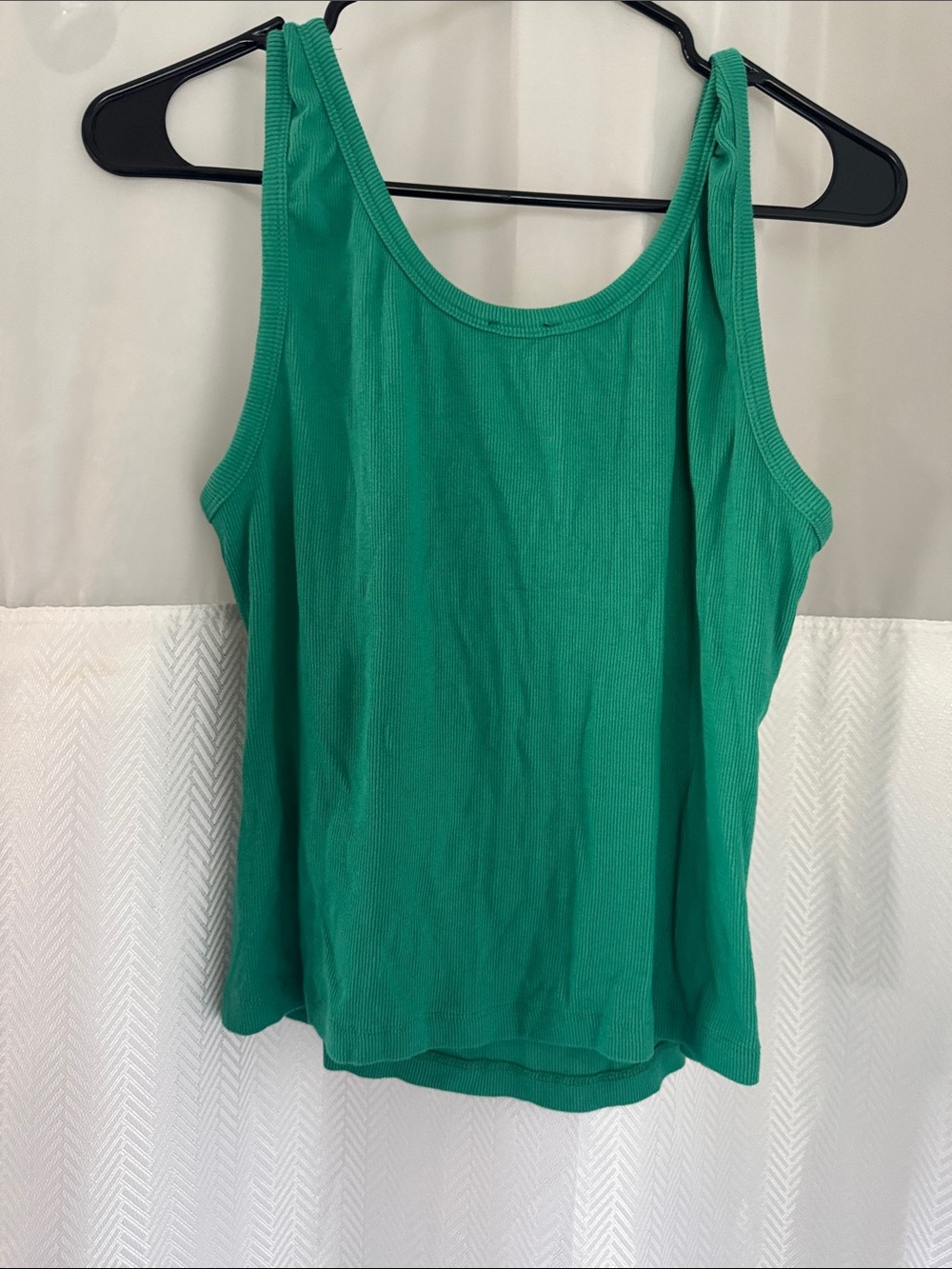 True Religion Emerald Ribbed Logo Tank Top - Picture 3 of 3